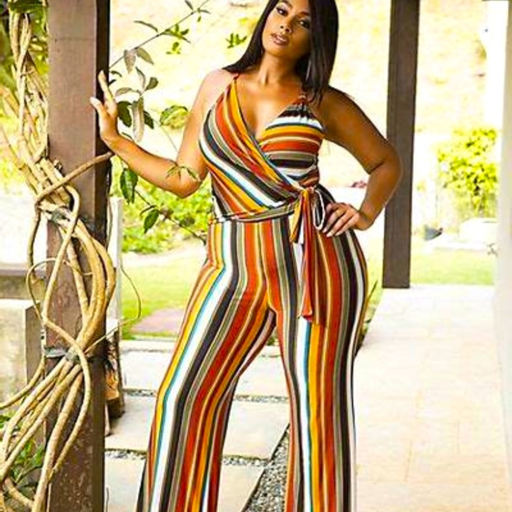 FTF Striped Jumpsuit